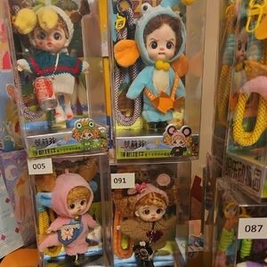 PICK ONE PICK ONE Cute Doll Keychain Plush Toy - Blue and Pink Options